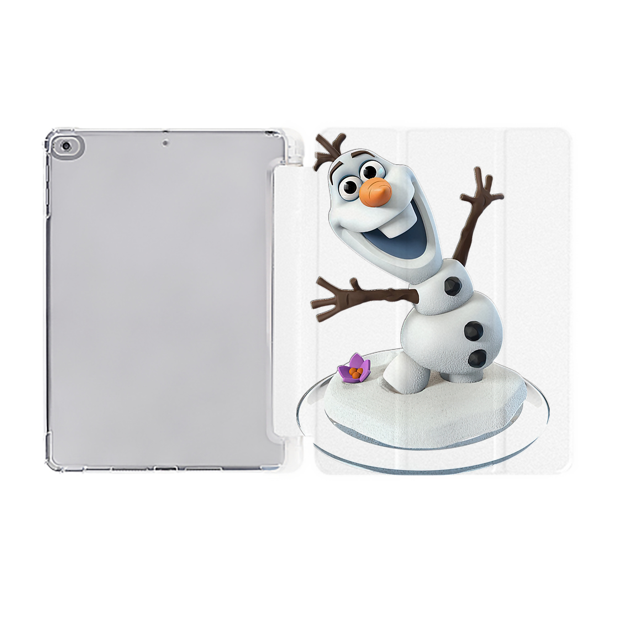 （画像用） アナと雪の女王 アンナ エルサ Frozen Anna Elsa IPad ケース ペン収納付き 三つ折りスタンド PUレザー×シリコン 対応機種9.5/10.5/10.9インチ